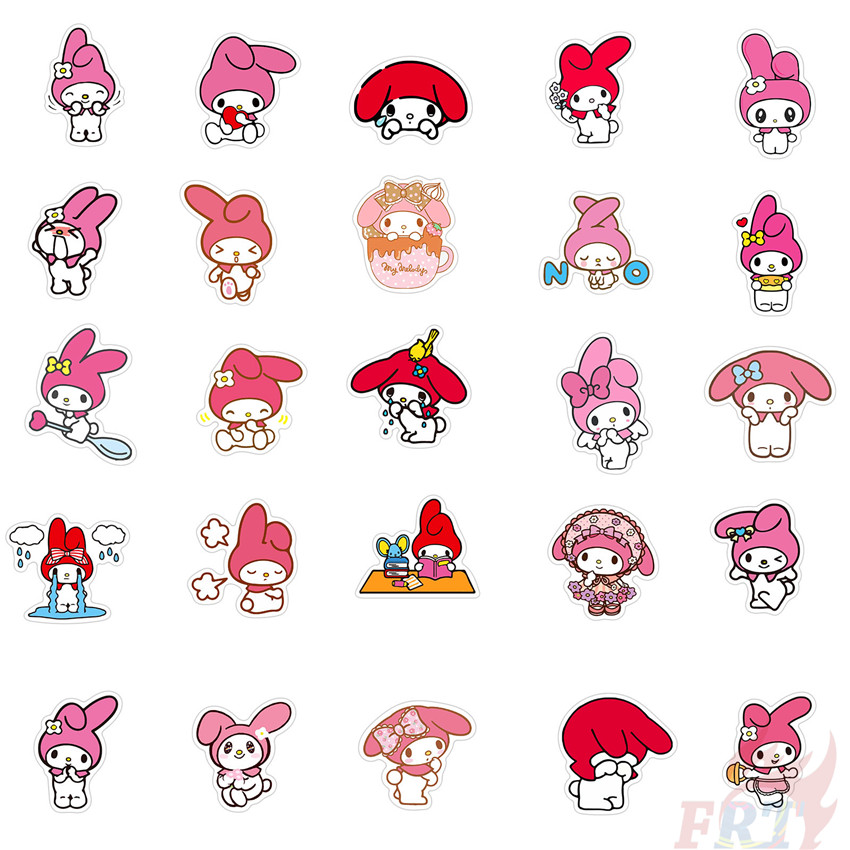 ❉ My Melody - Series 02 Sanrio Character Stickers ❉ 50Pcs/Set Anime DIY Fashion Mixed Doodle Decals Stickers