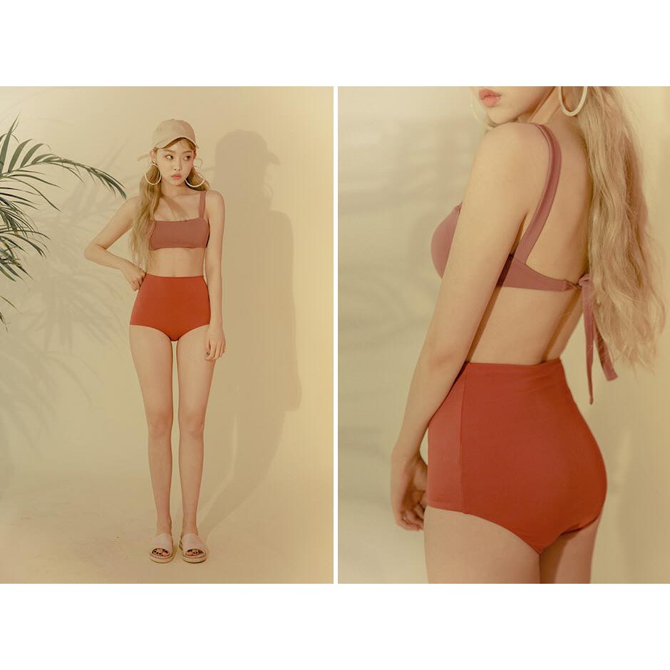 Bikini 3 mảnh Hàn Quốc caro cam BBC180008M1 | BigBuy360 - bigbuy360.vn