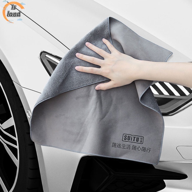 Khăn Lau Xe Hơi Hai Mặt Sợi Nhung San Hô Dày Dặn Thấm Hút Nước Mạnh