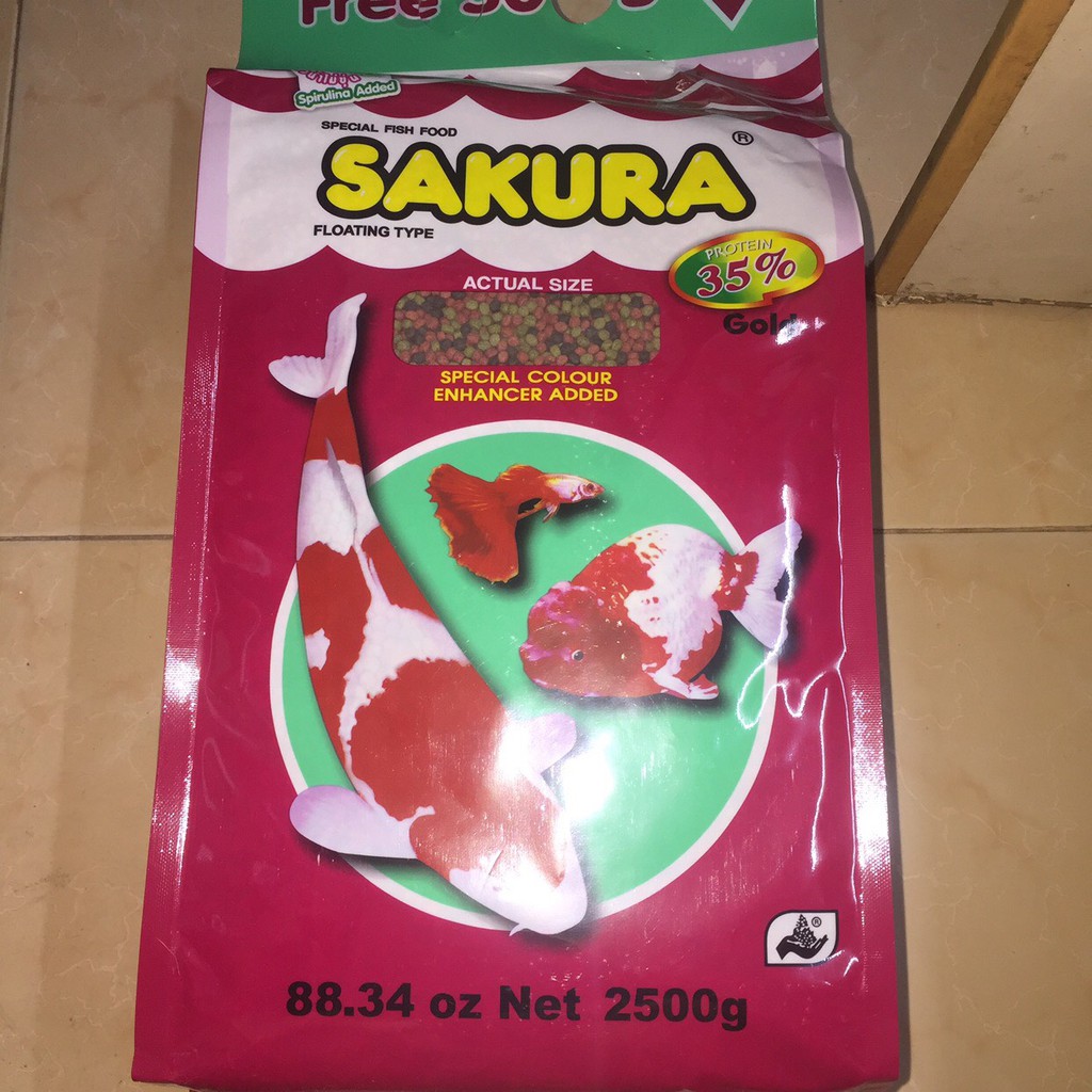 [CHỌN SIZE HẠT] CÁM CÁ SAKURA 2.5KG CHO CÁ KOI