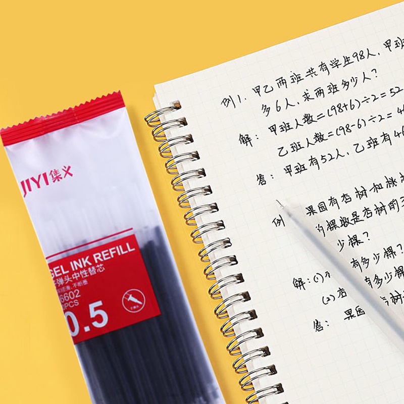 Set 20 Ruột Bút Mực Nước Thay Thế 0.5mm Màu Đen / Đỏ / Xanh