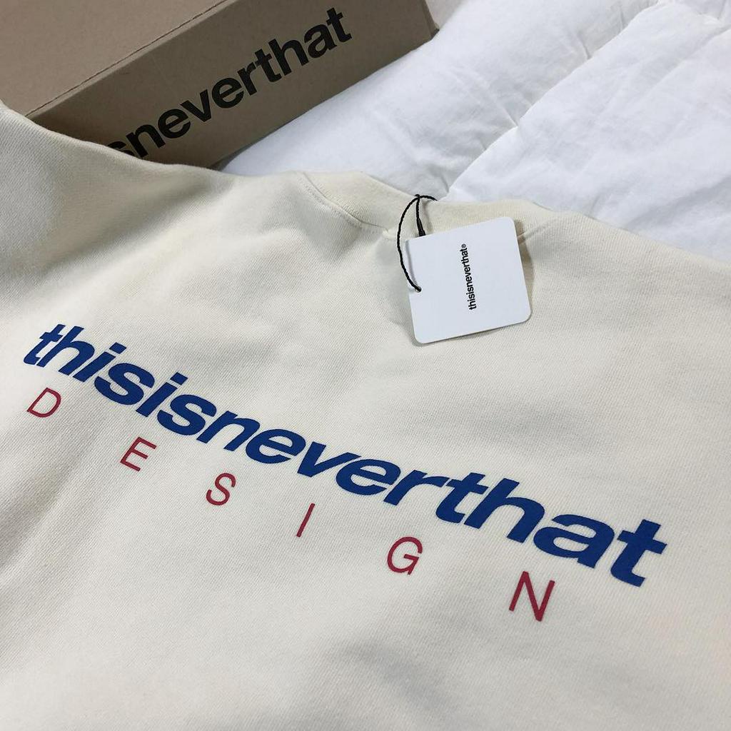 _ Áo nỉ Thisisneverthat trắng sữa
