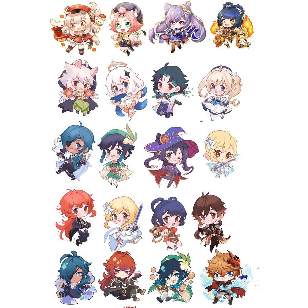 sticker genshin Impact/ ảnh dán genshin Impact 0399
