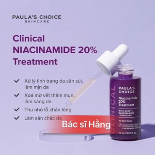 ✅ tinh chất thu nhỏ lỗ chân lông, giảm mụn niacinamide 20% paulachoice