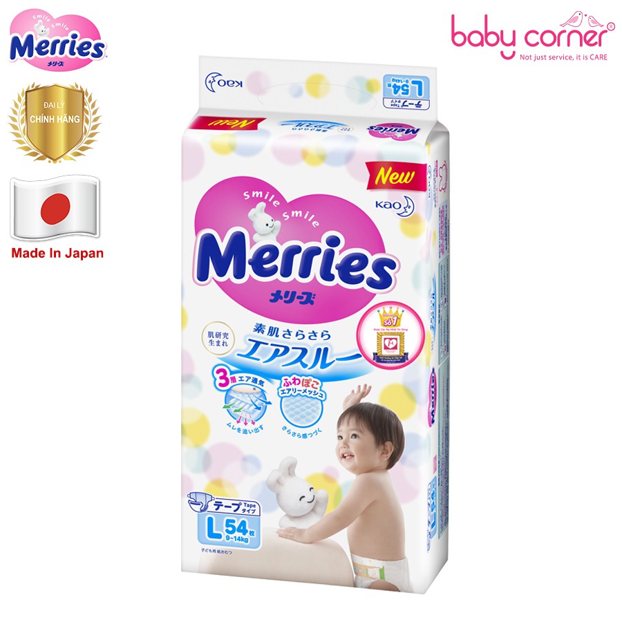 [NHIỀU SIZE] TÃ DÁN/ TÃ QUẦN MERRIES NEWBORN90, S82, M64, M58, L54, L44, XL44, XL38, XXL26