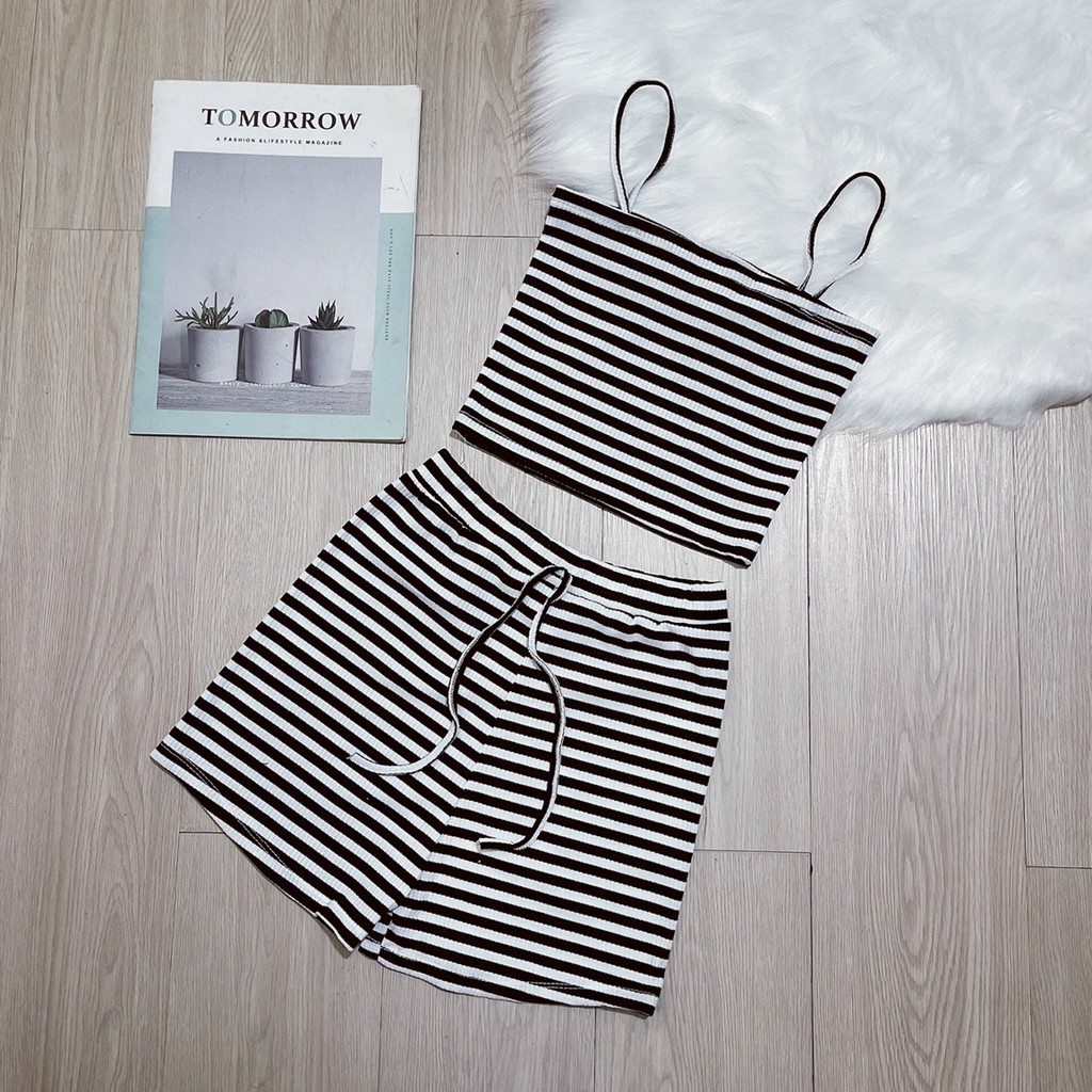 SET BỘ THUN GÂN 2 DÂY SỌC kèm hình thật sàn UK2110216