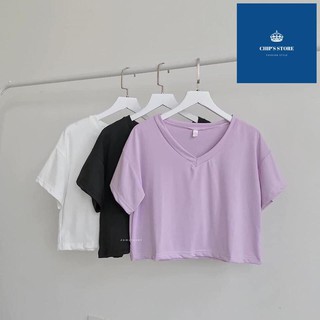 ÁO THUN 💗❣️💞💕💝 ÁO CROPTOP FORM RỘNG CỔ TIM SIÊU CUTE AT01