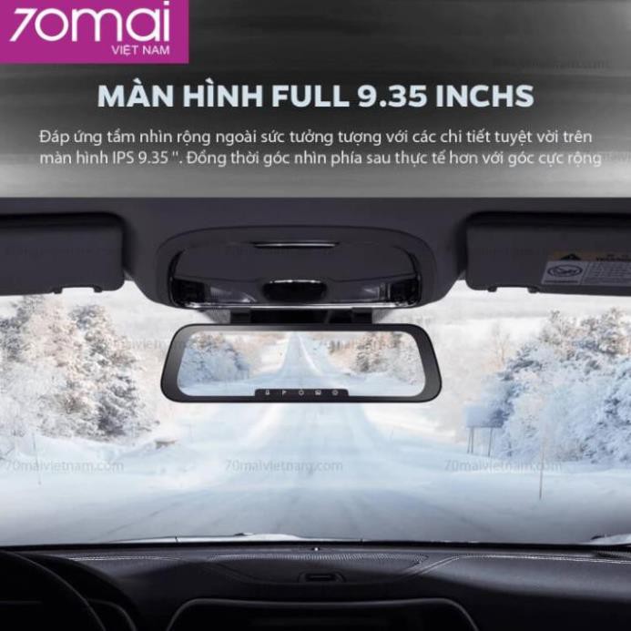 Camera hành trình 70mai D07 nội địa trên gương cam sau RC05 quay đêm