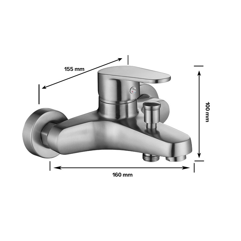 Vòi sen tắm nóng lạnh Inox SUS 304 không chì