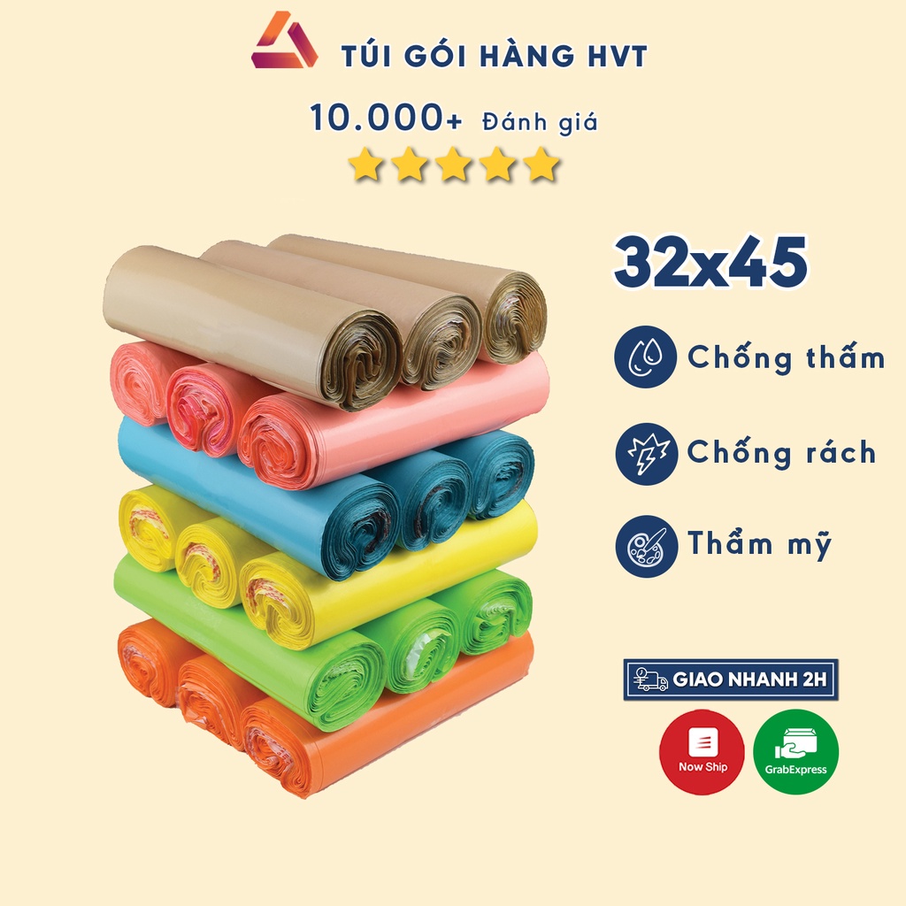 Túi gói hàng niêm phong NHUAHVT size 32*45cm cuộn 100 cái