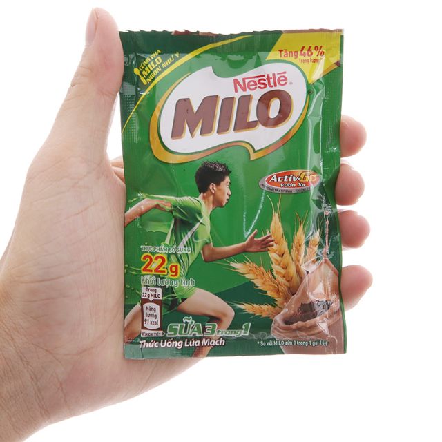 Dây 10 gói sữa Milo Active Go lúa mạch