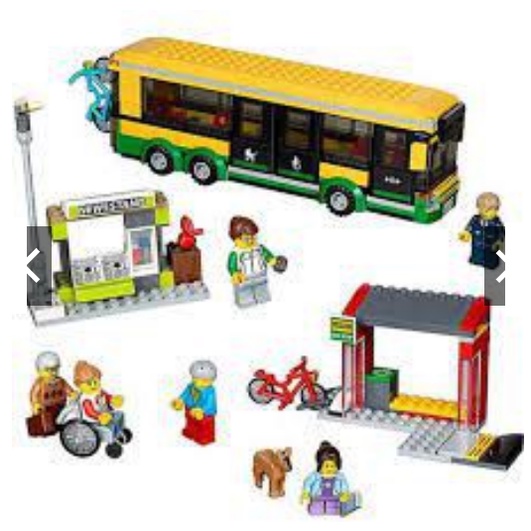 Đồ Chơi trẻ em lắp ráp xếp hình city TOWN 40021 Trạm Dừng Xe Bus có 377pcs