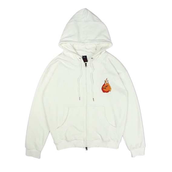 Áo khoác Hoodie Zip Dây Kéo Nam Nữ Form Rộng Mascot màu Trắng by Local Brand Xfire Unisex