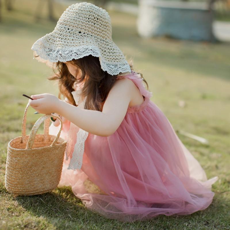 Đầm xòe tutu sát nách phong cách mùa hè dành cho bé gái