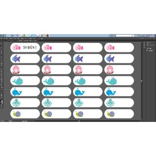Tem dán dánh dấu đồ dùng cho bé và nhân viên văn phòng