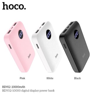 Sạc dự phòng hoco bdy02 10000mah sạc nhanh max 3a - 2 cổng usb - đèn led báo pin - chính hãng