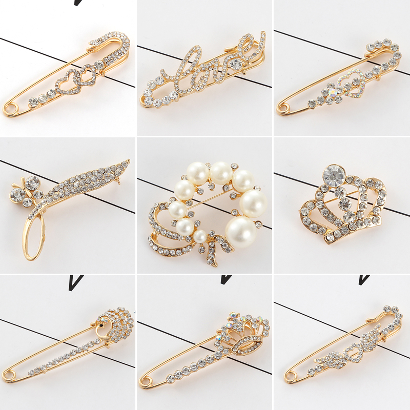 Ghim cài áo đính đá phong cách hàn quốc