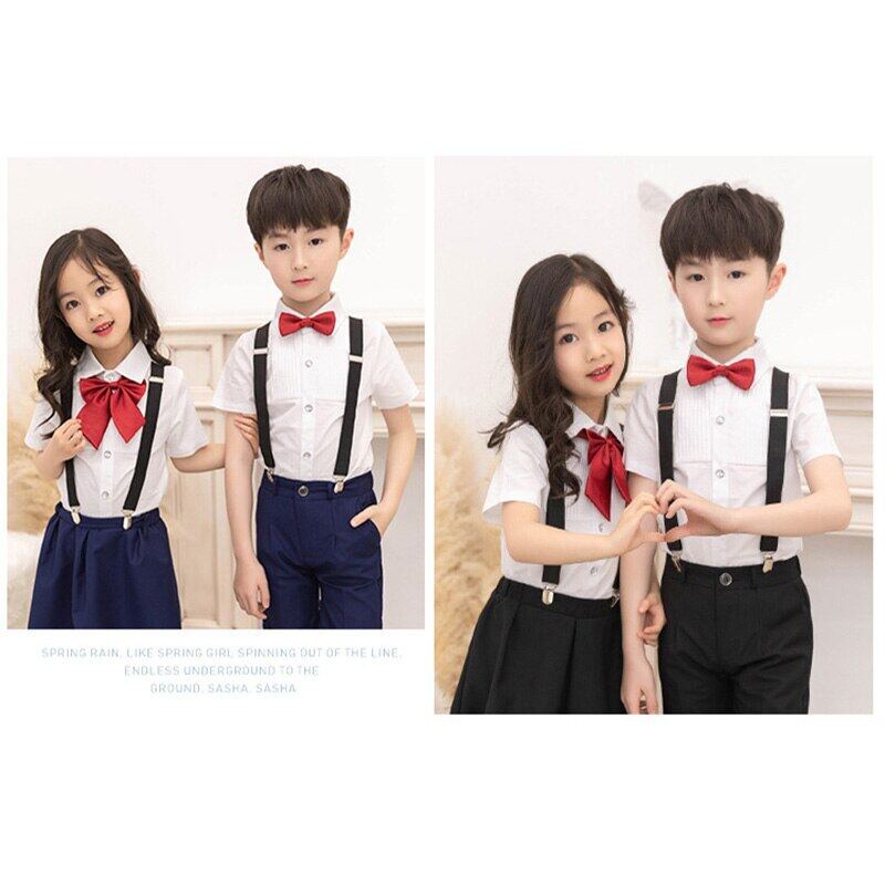 Áo Sơ Mi Cotton Ngắn Tay Họa Tiết Kẻ Sọc Thời Trang Mùa Hè Cho Trẻ Em 4-9 Tuổi