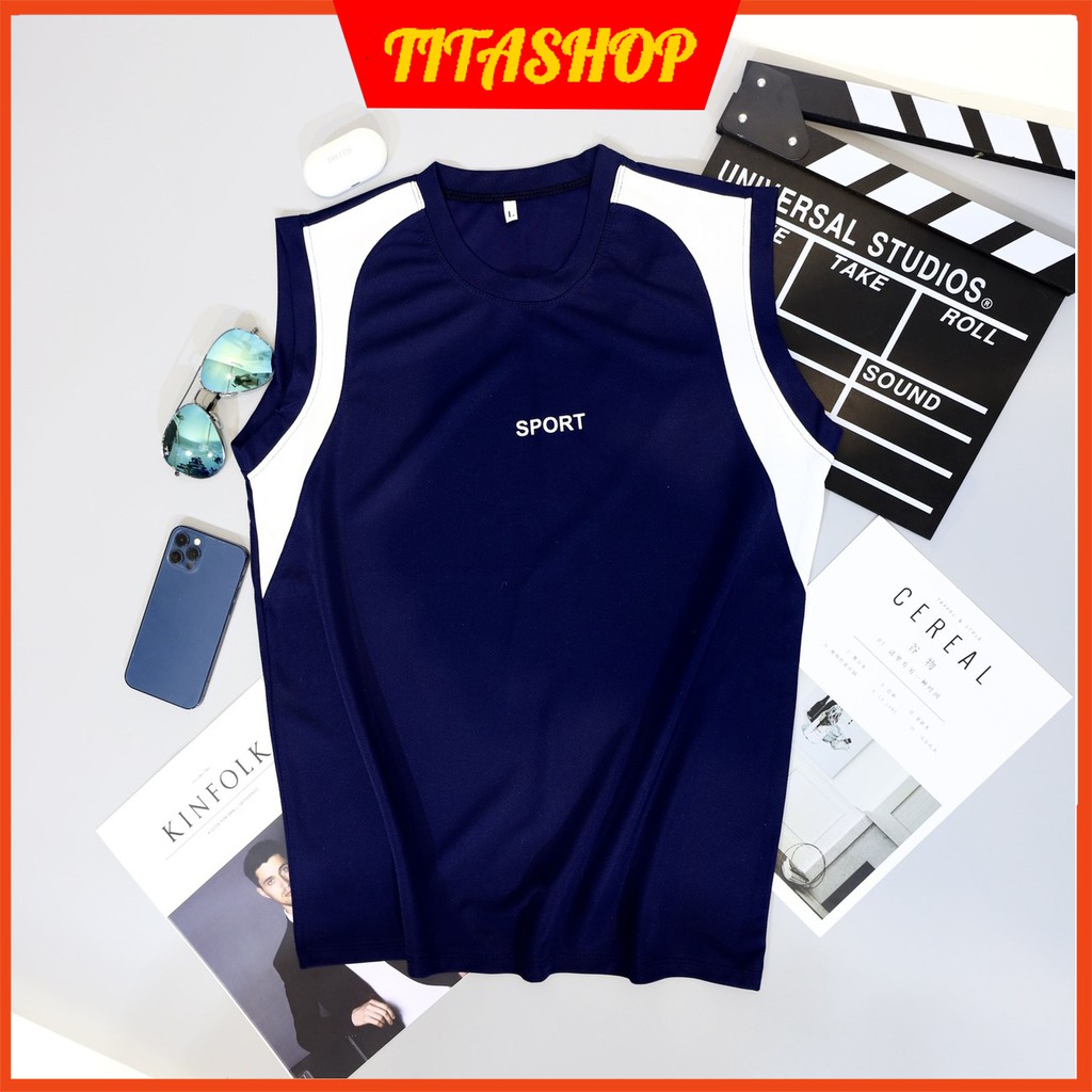 Áo ba lỗ nam tập gym chất cotton thông hơi cao cấp thoáng mát ASNTT01 | BigBuy360 - bigbuy360.vn