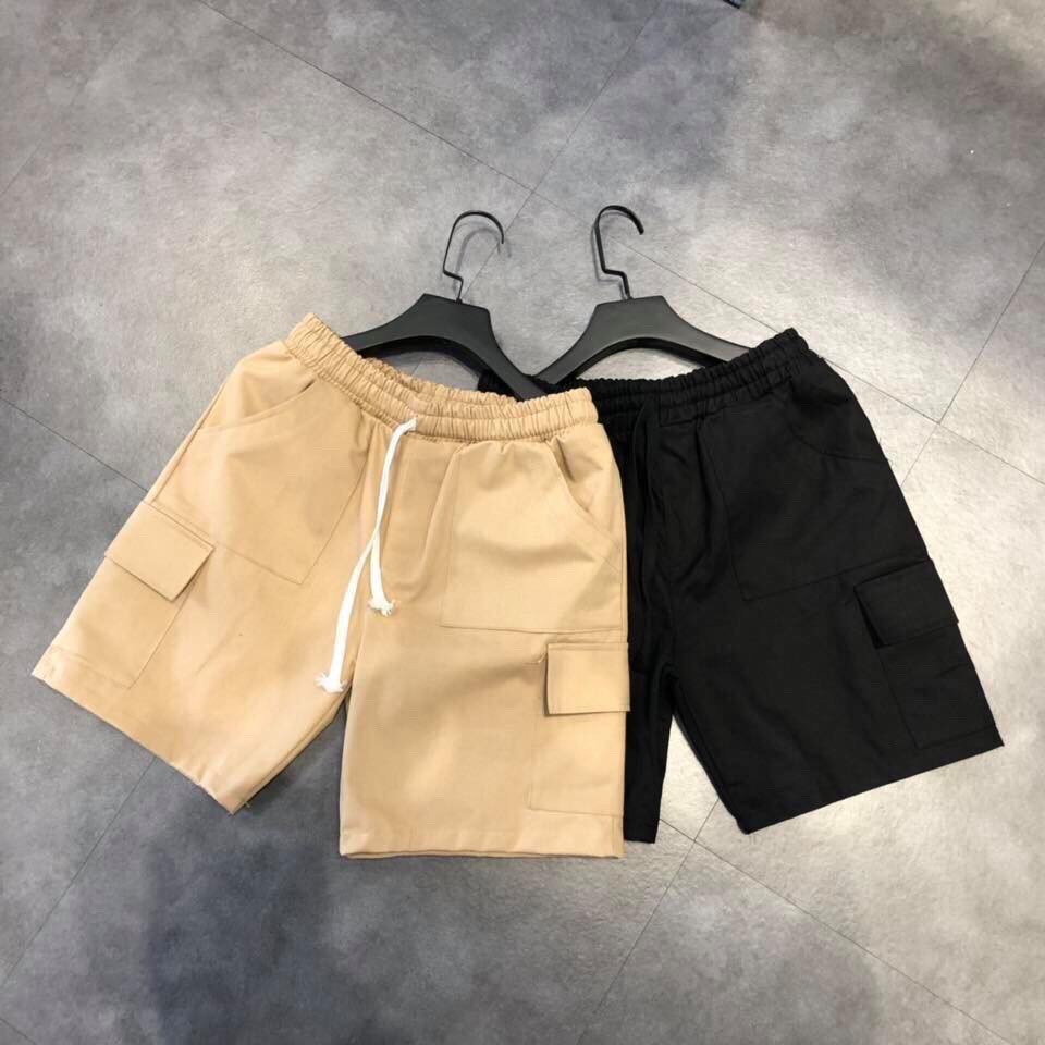 Quần Short Túi Hộp Trơn Thời Trang Unisex