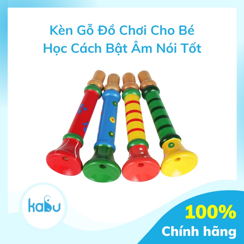 KABU - Kèn Đồ Chơi Cho Bé, Kèn Thổi Bằng Gỗ Giúp Bé Bật Âm Và Tập Nói Tốt