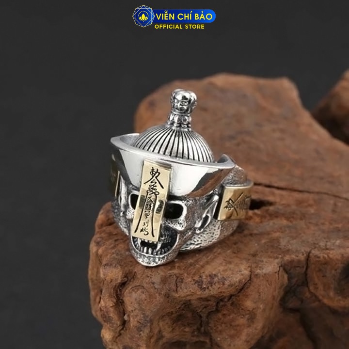 Nhẫn bạc nam Cương Thi chất liệu bạc Thái 925 free-size thương hiệu Viễn Chí Bảo N101032