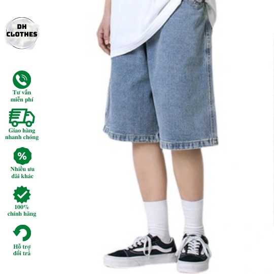 Quần short jean ,Quần Bò Lững Dhclothes Unisex nam nữ- Phong cach hiphop -hottrend 2022