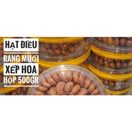 Hạt điều rang muối Bình Phước xếp hộp 500g