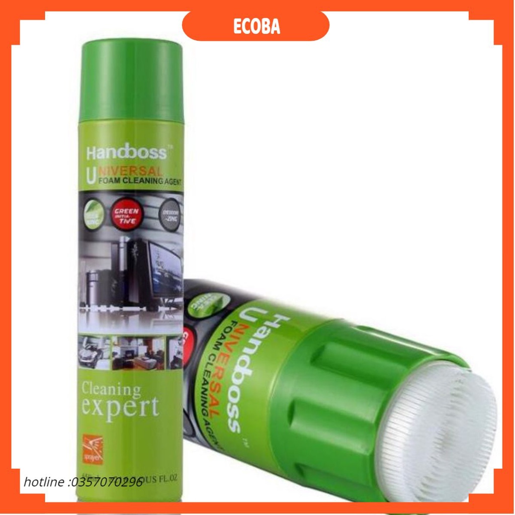 Bình xịt tạo bọt tuyết đa năng Handboss,YNI cho laptop, máy tính, tivi, nội thất ô tô..giao ngẫu nhiên ECOBA