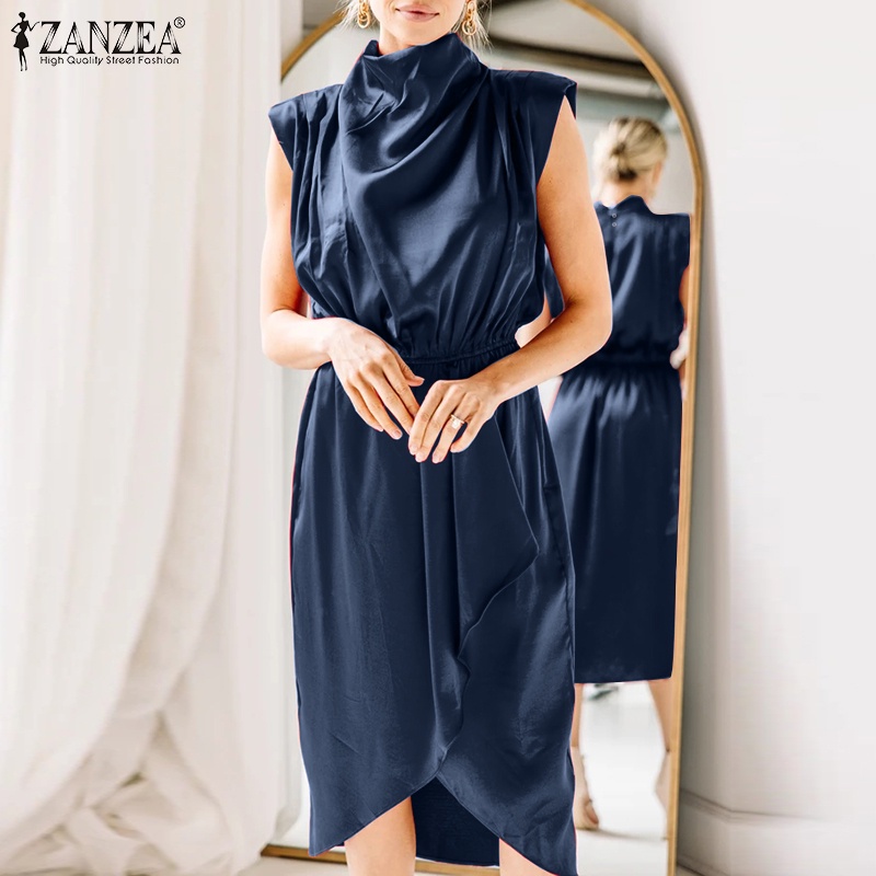 Đầm dài Zanzea không tay cổ lọ thời trang dành cho nữ