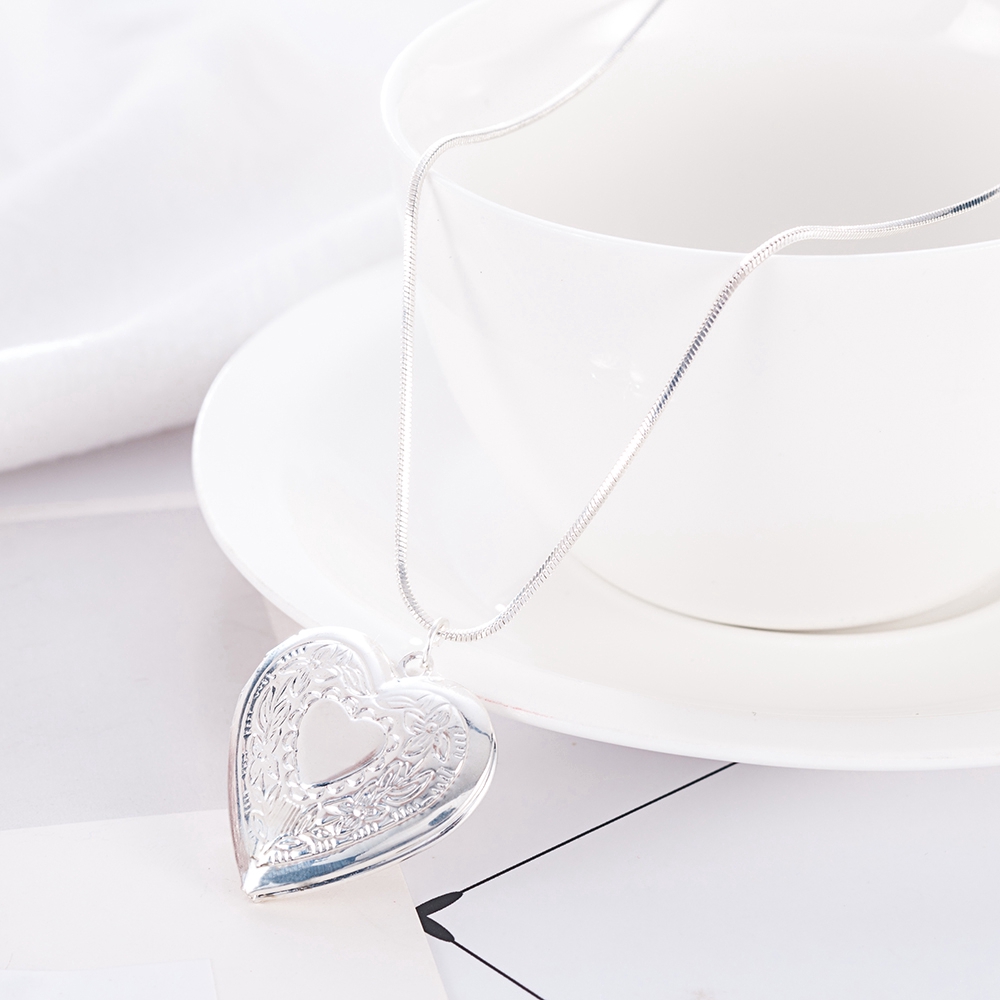 Dây chuyền hợp kim mặt hình trái tim dễ thương cho nữ