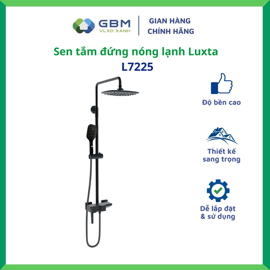 [Mã BMBAU300 giảm 10% đơn 499K] Sen Tắm Đứng Nóng Lạnh Luxta L7225 - Black-VLXD XANH