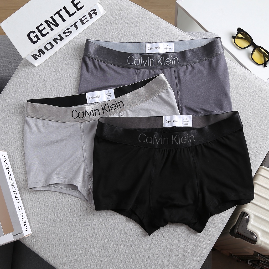 Quần Lót Nam Quần Sịp Boxer Nam Cê Ka Vải Cotton 100% Nhẹ Thoáng Mát Co Giãn CKA04