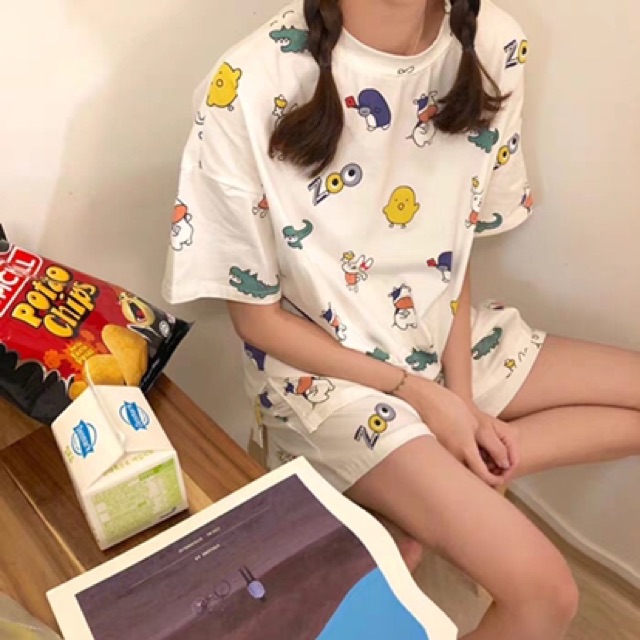 [ẢNH THẬT]_Bộ mặc ở nhà cho nữ hình thú cực đáng yêu | BigBuy360 - bigbuy360.vn