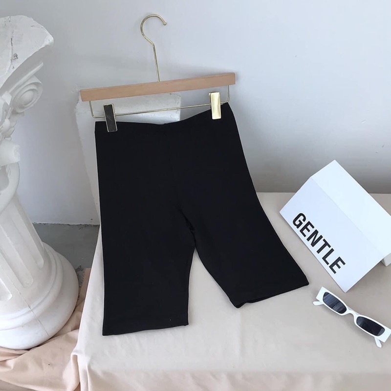 Quần legging ngố co giãn 4 chiều, quần biker lửng nữ