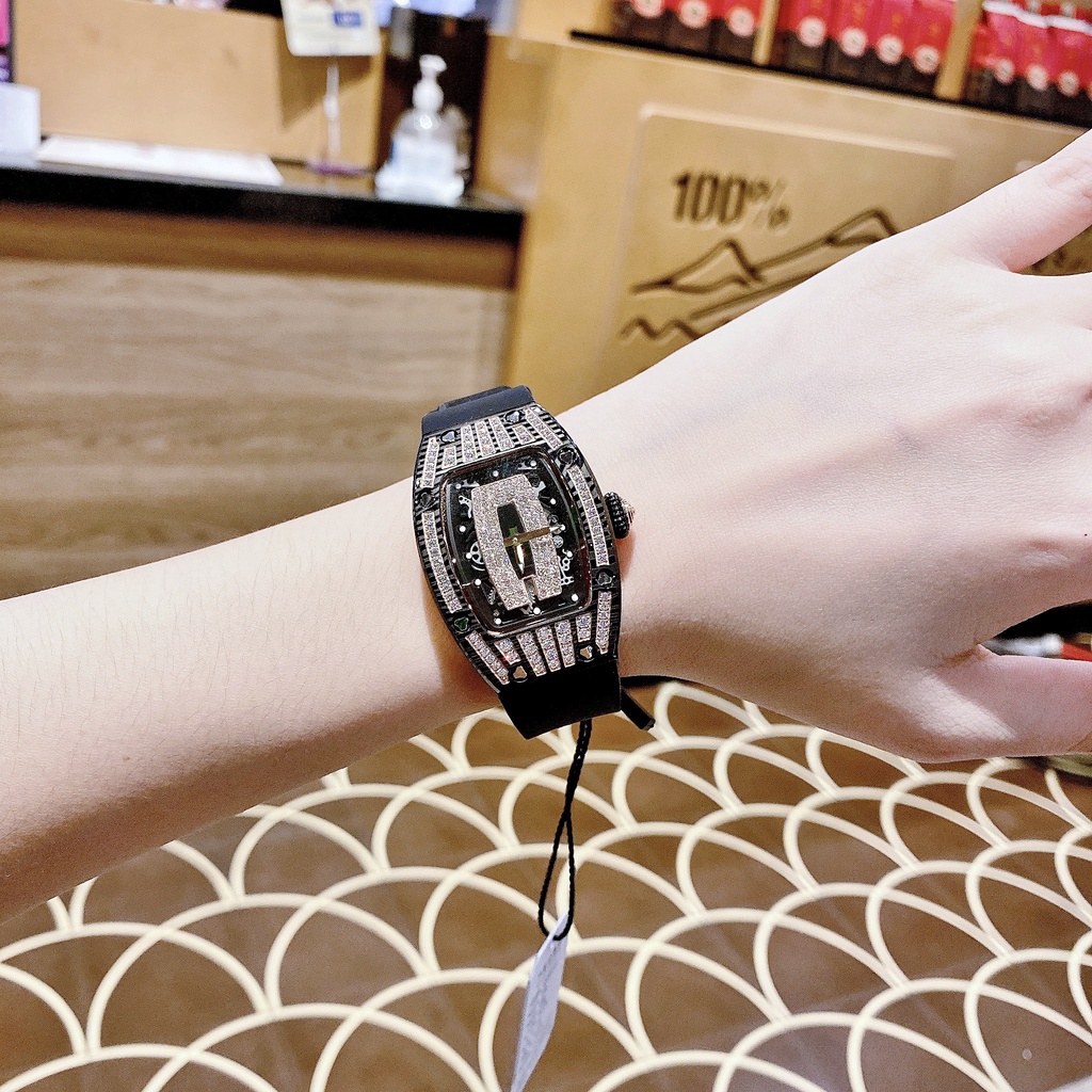 Đồng Hồ Nam Nữ Hanboro Nam Máy Automatic, Nữ Máy Pin , Dây Cao Su Màu Đen , Size 36mm/48mm fullbox