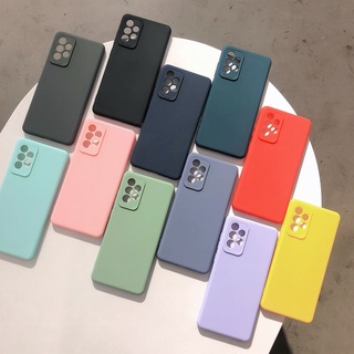 Samsung Galaxy A72 A52 A32 4G 5G 2021 Vỏ Điện Thoại Mới Cảm Giác Da TPU Mềm Ốp Lưng Silicon TPU Màu Đơn Giản
