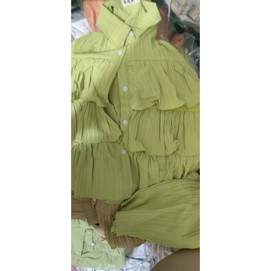 Set bộ nữ sát nách bèo tầng sang chảnh