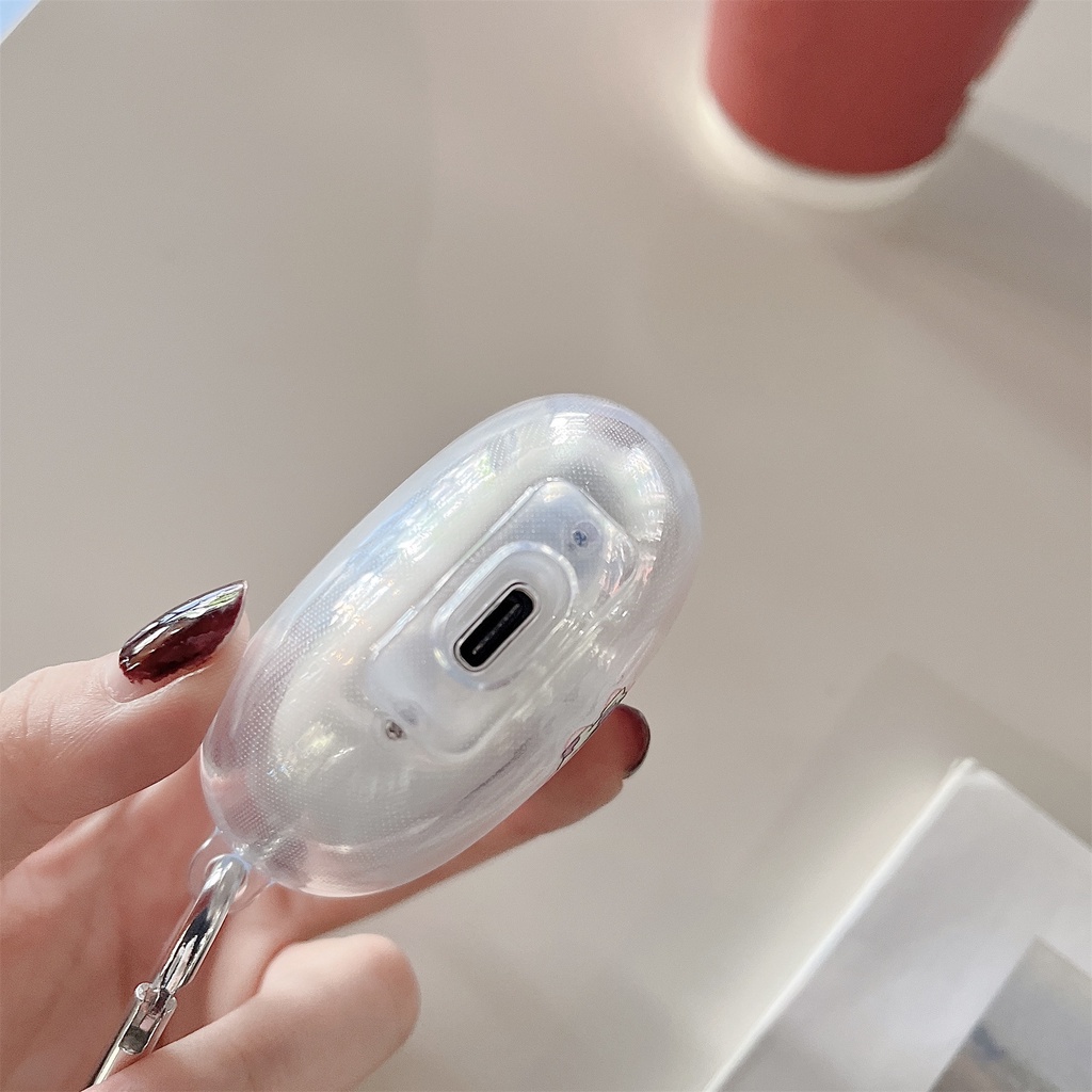 Vỏ TPU Mềm Trong Suốt Họa Tiết Hoạt Hình Bảo Vệ Hộp Sạc Tai Nghe Không Dây Lenovo Thinkpadplus LP80