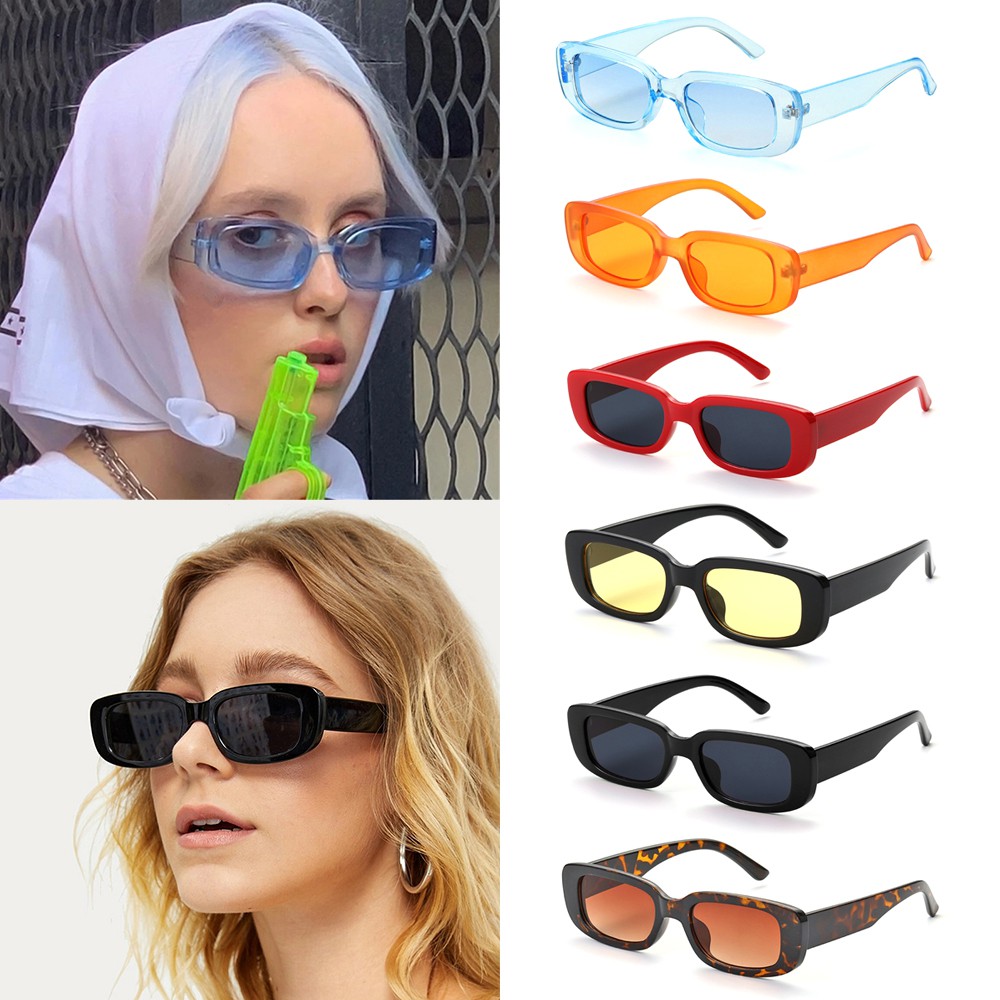 SOFTNESS Retro Women Sunglasses Travel Eyeglasses Sun Glasses Fashion UV 400 Protection Square Frame Small Rectangle Eyewear