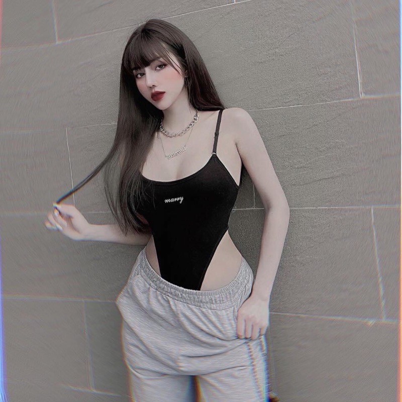 (SẴN) Bodysuit 2 dây khoét eo cao | BigBuy360 - bigbuy360.vn