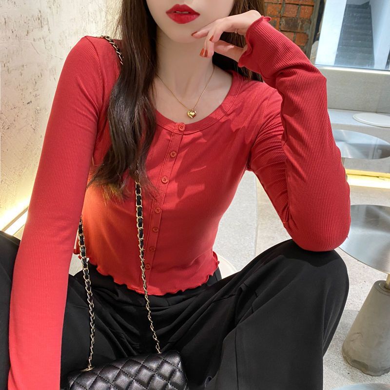 Áo Thun Nữ Tay Dài Cổ Tròn Ôm Body
