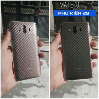 [Huawei Mate 10] Dán lưng 3D vân Cacbon - Carbon