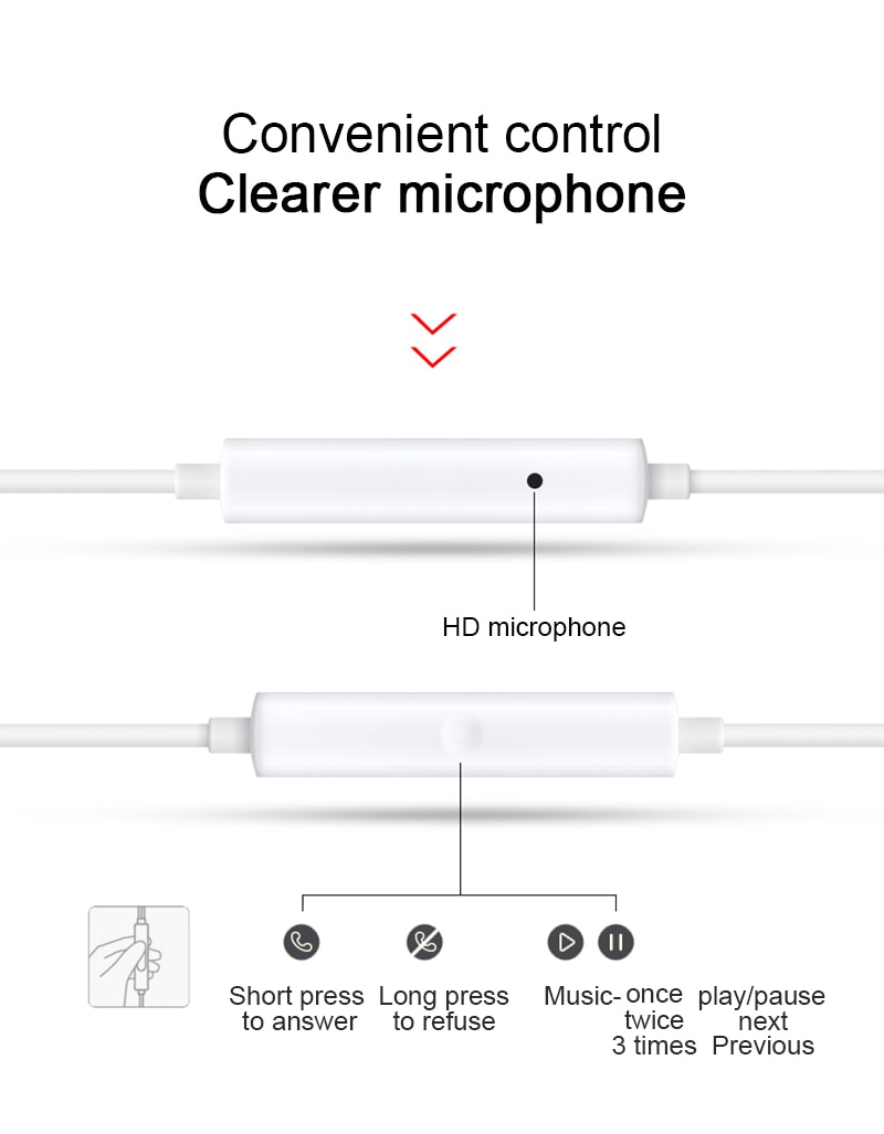 Tai Nghe Nhét Tai Oppo Mh135 Jack 3.5mm