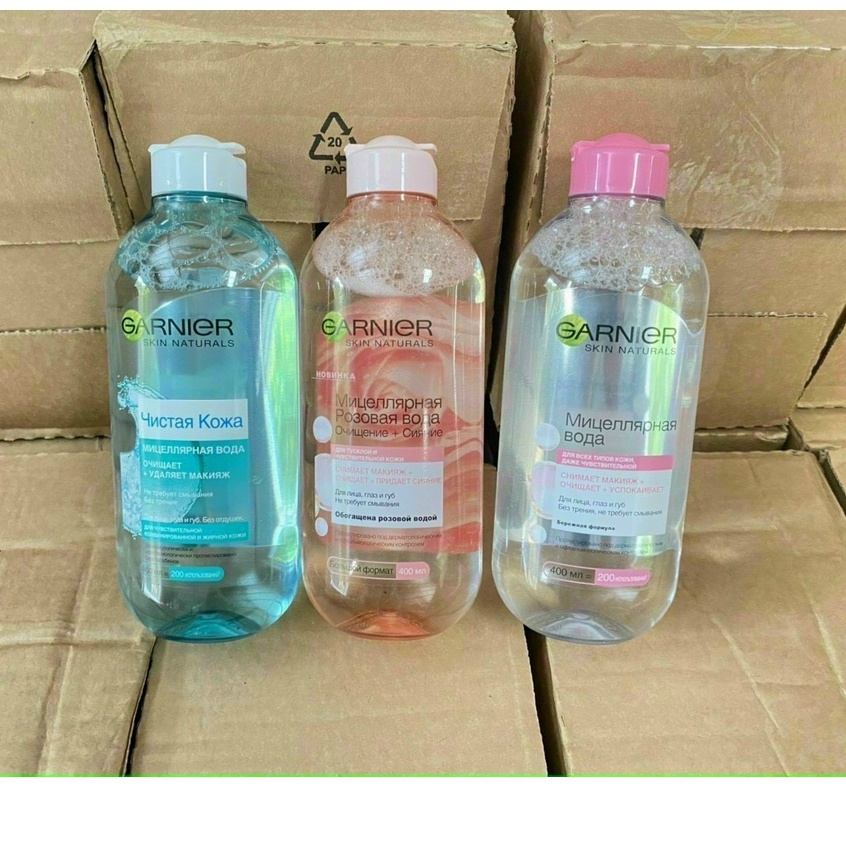 Nước tẩy trang Garninger 400ml xanh hồng