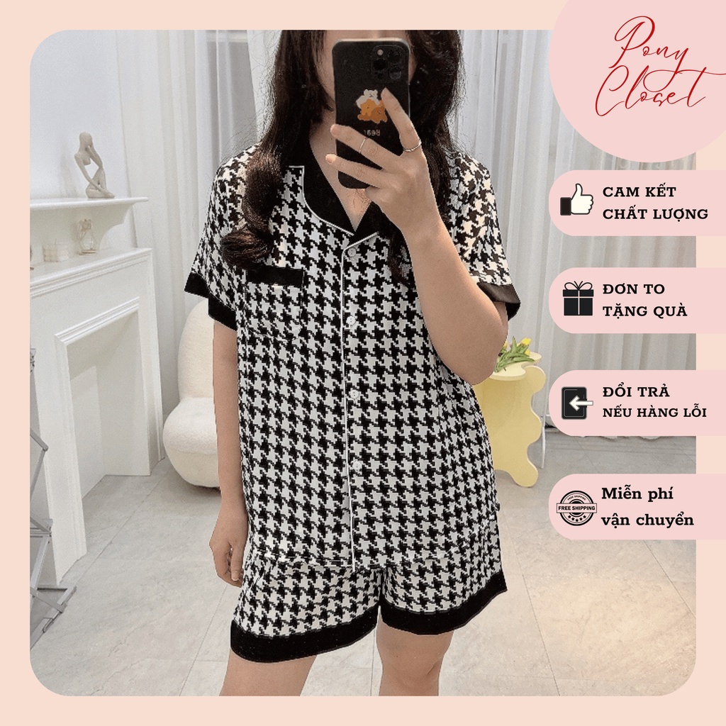 Bộ pijama nữ, bộ ngủ nữ mặc nhà chất lụa mango cao cấp không nhăn freesize từ 40-63kg
