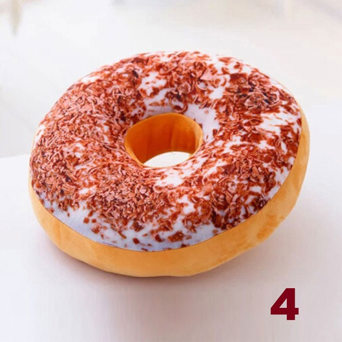 1 Gối Kê Cổ Hình Bánh Donut Hoạt Hình Thoáng Khí Linh Hoạt