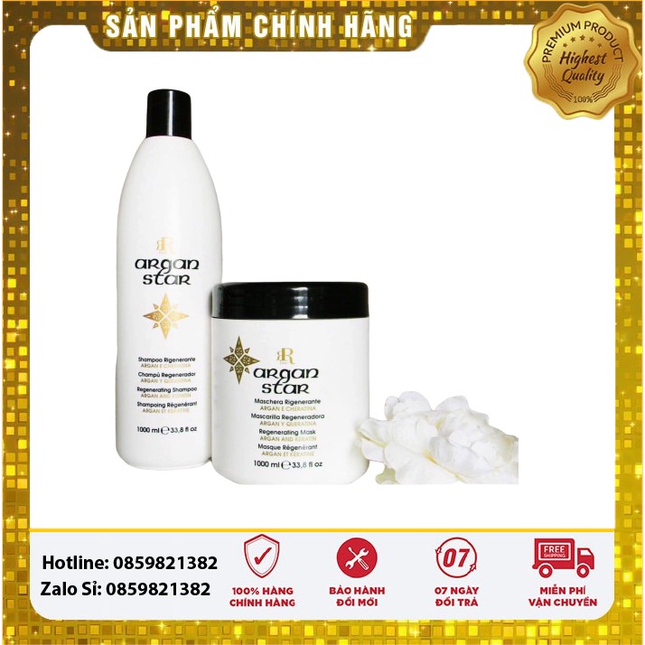 Dầu Hấp Dưỡng Ẩm , Phục Hồi , Mềm Mượt Argan RR Line ARGAN STAR 1000ml ( Mã SP RR17057)