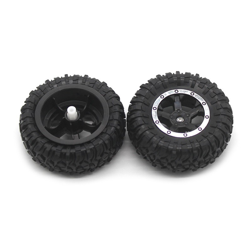 Bánh xe cao su mềm lỗ trục 3mm đường kính 78mm dành để chế tạo đồ chơi