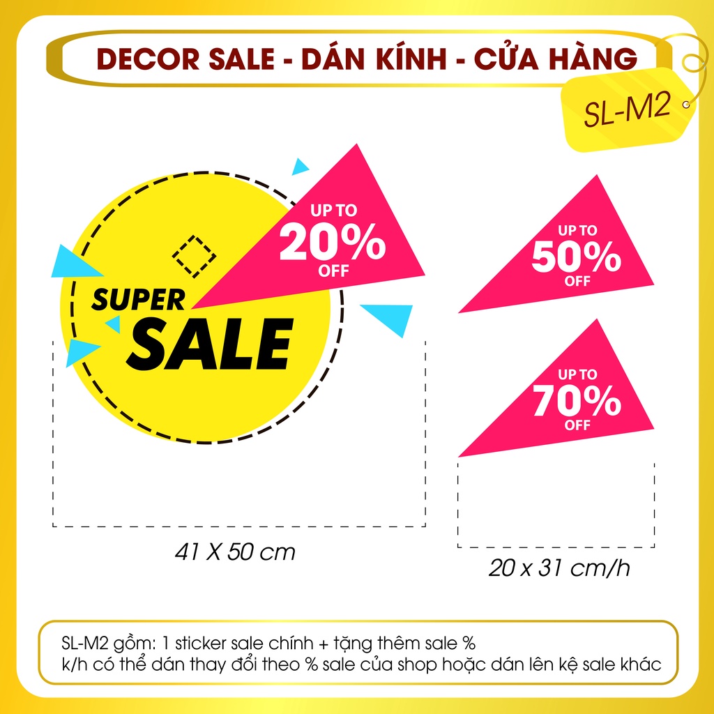 Biển Dán Quảng Cáo Chất Liệu Decal Có Keo Sẵn - Biển Quảng Cáo in Theo Yêu Cầu Kích Thước 50  * 50Cm